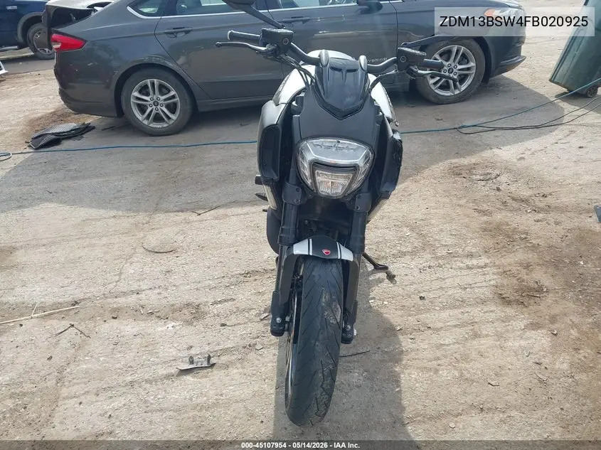 2015 Ducati Diavel VIN: ZDM13BSW4FB020925 Lot: 45107954