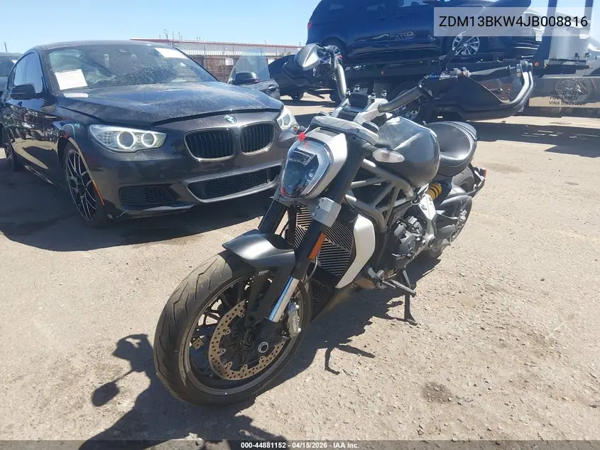 2018 Ducati Xdiavel VIN: ZDM13BKW4JB008816 Lot: 44881152