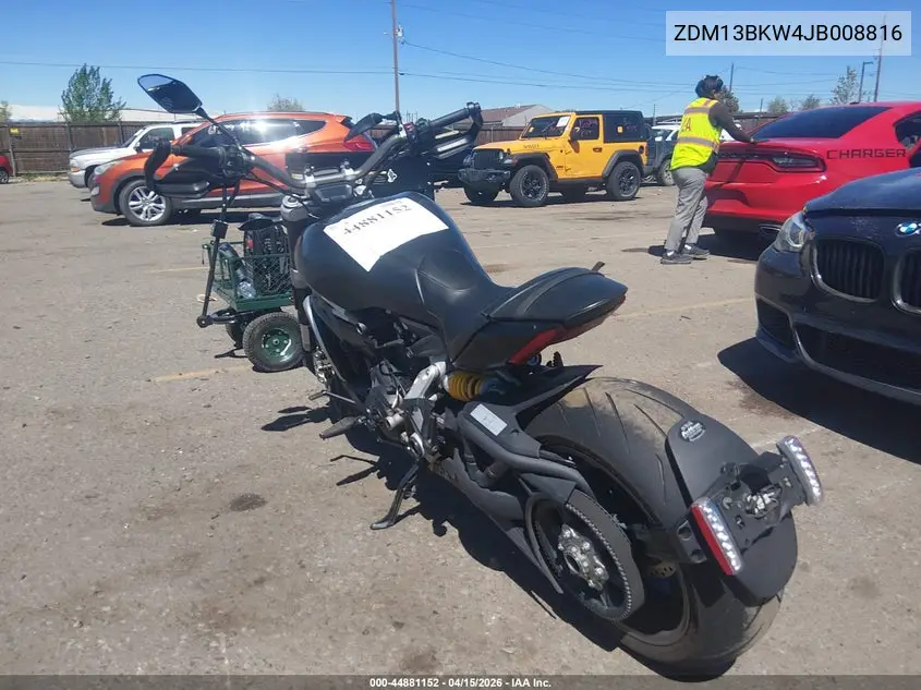 2018 Ducati Xdiavel VIN: ZDM13BKW4JB008816 Lot: 44881152