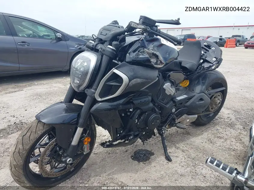 2024 Ducati Diavel V4 VIN: ZDMGAR1WXRB004422 Lot: 45519737