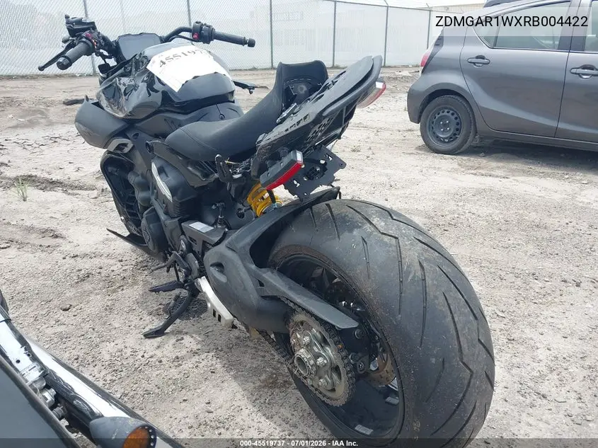 2024 Ducati Diavel V4 VIN: ZDMGAR1WXRB004422 Lot: 45519737