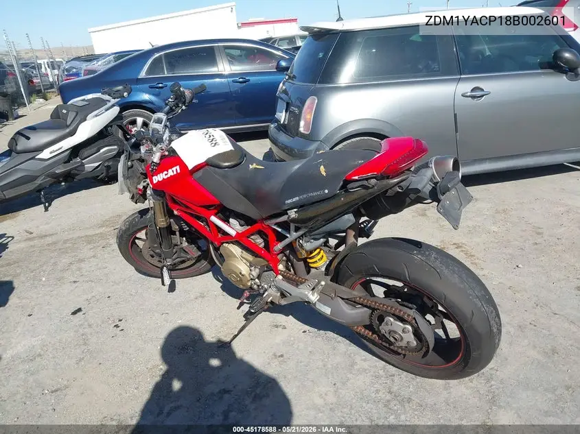2008 Ducati Hypermotard 1100/S VIN: ZDM1YACP18B002601 Lot: 45178588