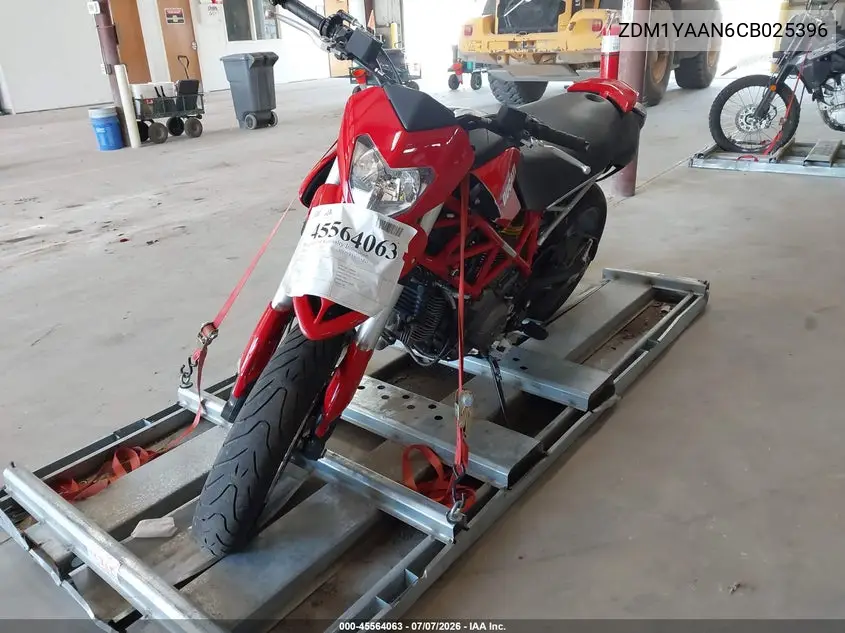 2012 Ducati Hypermotard 796 VIN: ZDM1YAAN6CB025396 Lot: 45564063