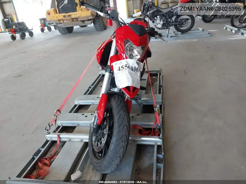 2012 Ducati Hypermotard 796 VIN: ZDM1YAAN6CB025396 Lot: 45564063