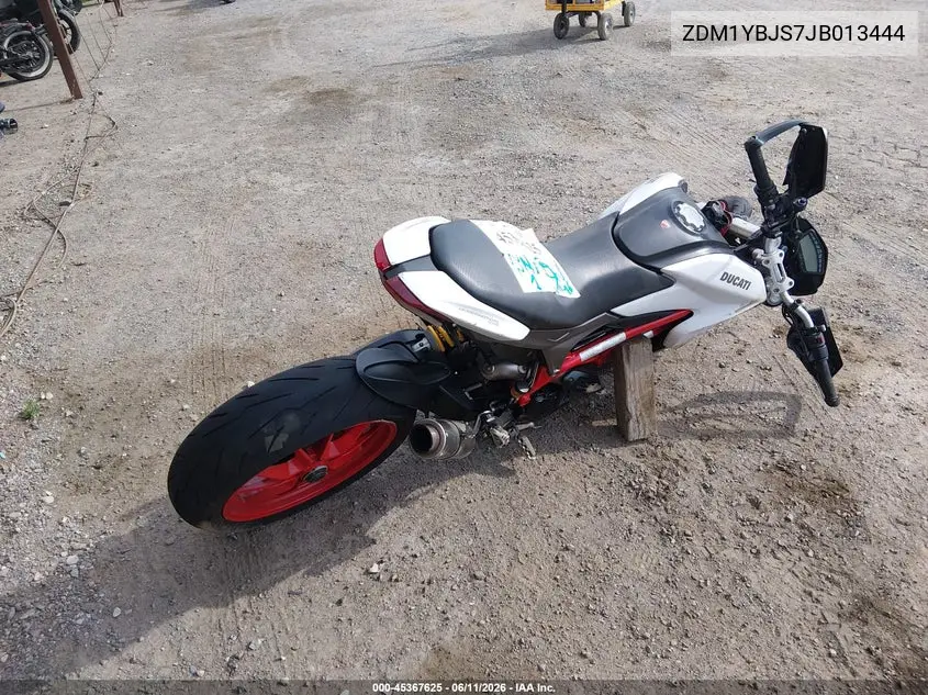 2018 Ducati Hypermotard 939 VIN: ZDM1YBJS7JB013444 Lot: 45367625