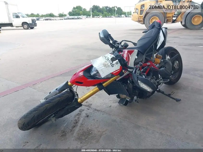 2020 Ducati Hypermotard 950/950 Sp VIN: ZDMBAJDT8LB004780 Lot: 45526546