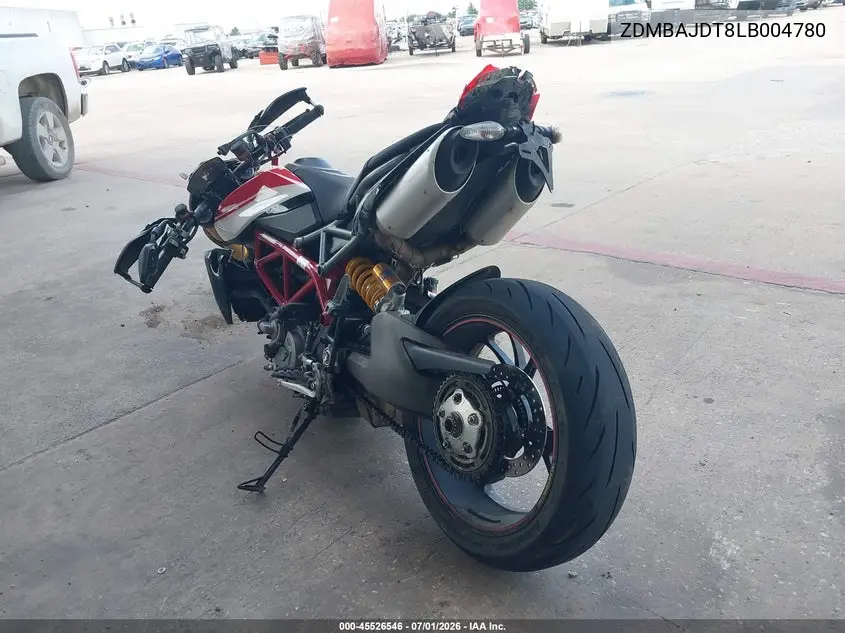 2020 Ducati Hypermotard 950/950 Sp VIN: ZDMBAJDT8LB004780 Lot: 45526546