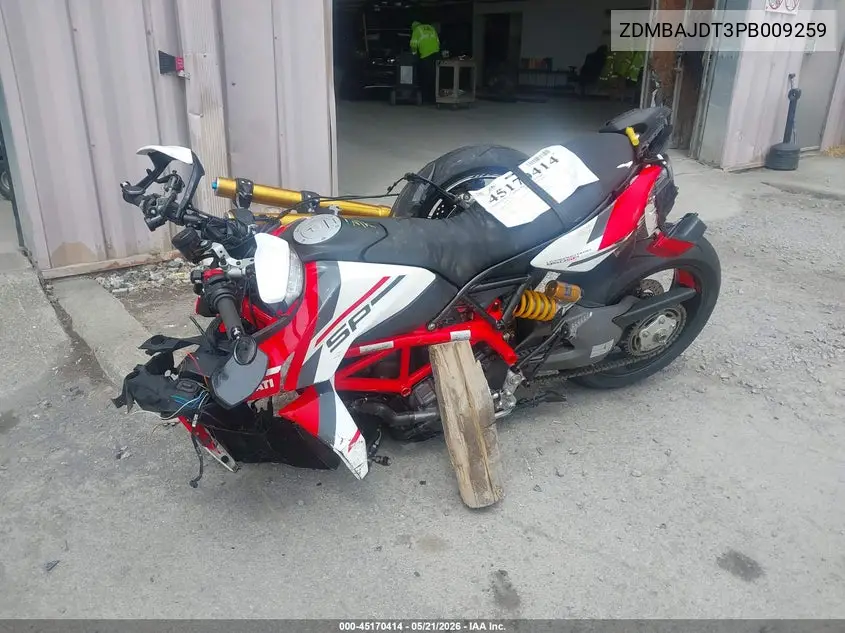 2023 Ducati Hypermotard 950/950 Sp VIN: ZDMBAJDT3PB009259 Lot: 45170414