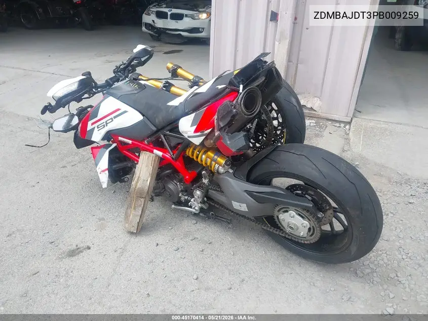 2023 Ducati Hypermotard 950/950 Sp VIN: ZDMBAJDT3PB009259 Lot: 45170414