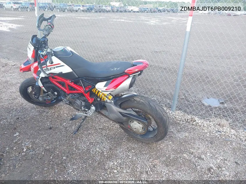 2023 Ducati Hypermotard 950/950 Sp VIN: ZDMBAJDT6PB009210 Lot: 45368246