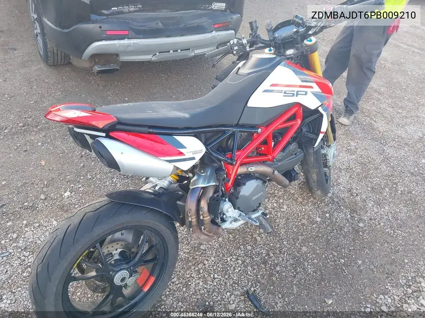 2023 Ducati Hypermotard 950/950 Sp VIN: ZDMBAJDT6PB009210 Lot: 45368246