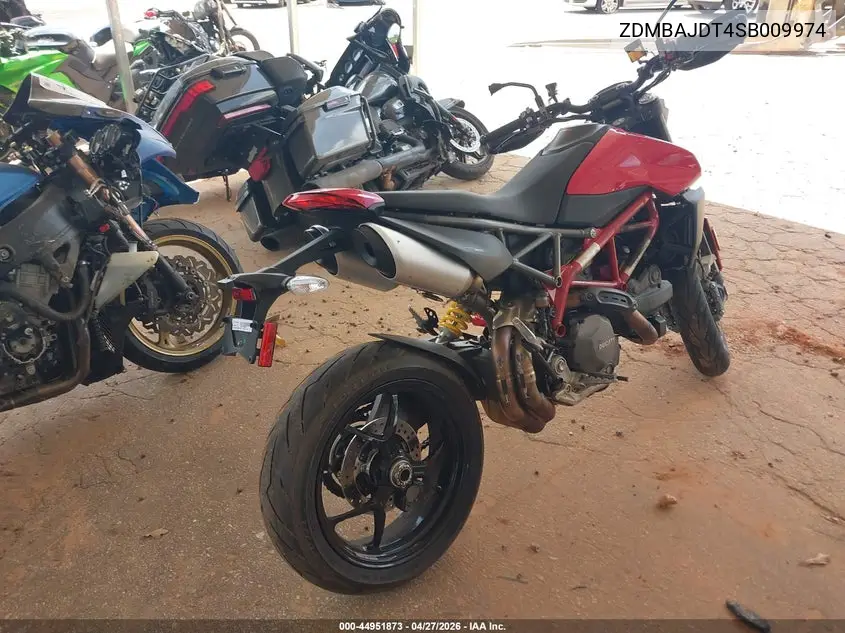 2025 Ducati Hypermotard 950/950 Sp VIN: ZDMBAJDT4SB009974 Lot: 44951873
