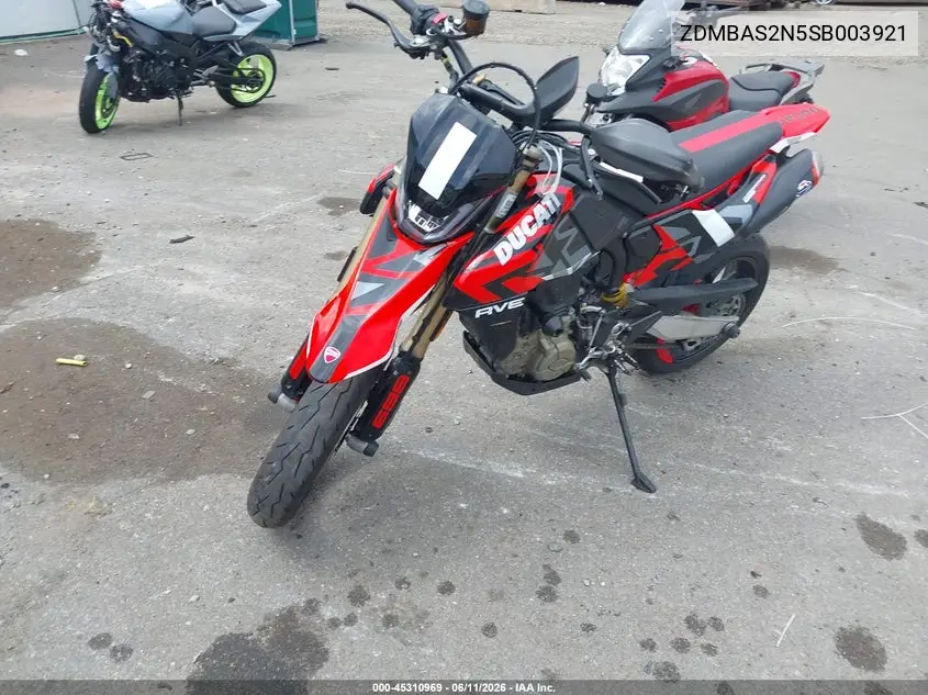 2025 Ducati Hypermotard VIN: ZDMBAS2N5SB003921 Lot: 45310969