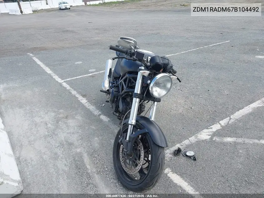 2007 Ducati Monster 695 VIN: ZDM1RADM67B104492 Lot: 44977436