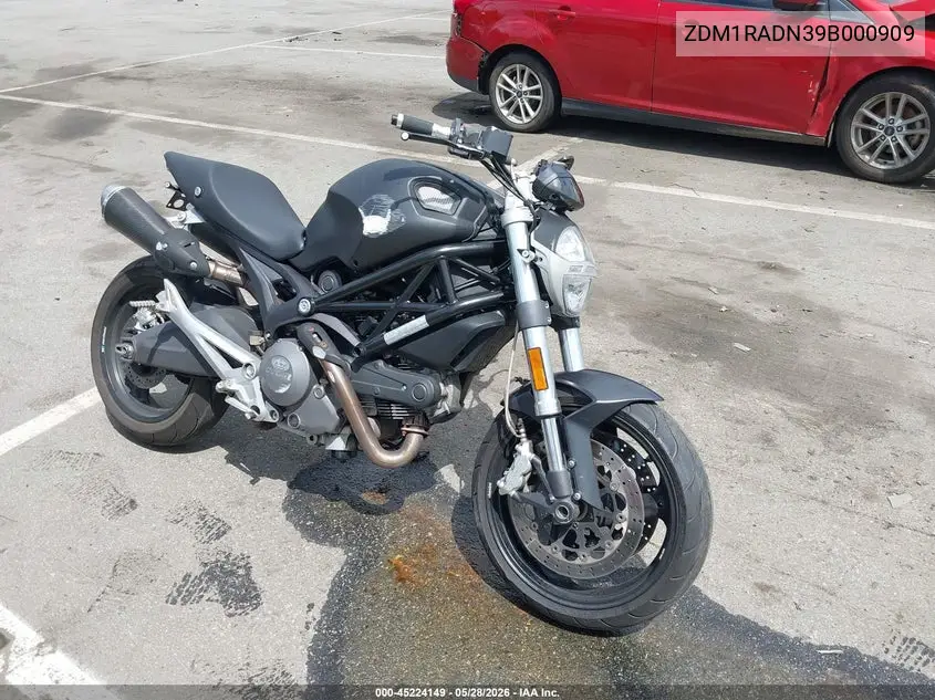 2009 Ducati Monster 696 VIN: ZDM1RADN39B000909 Lot: 45224149