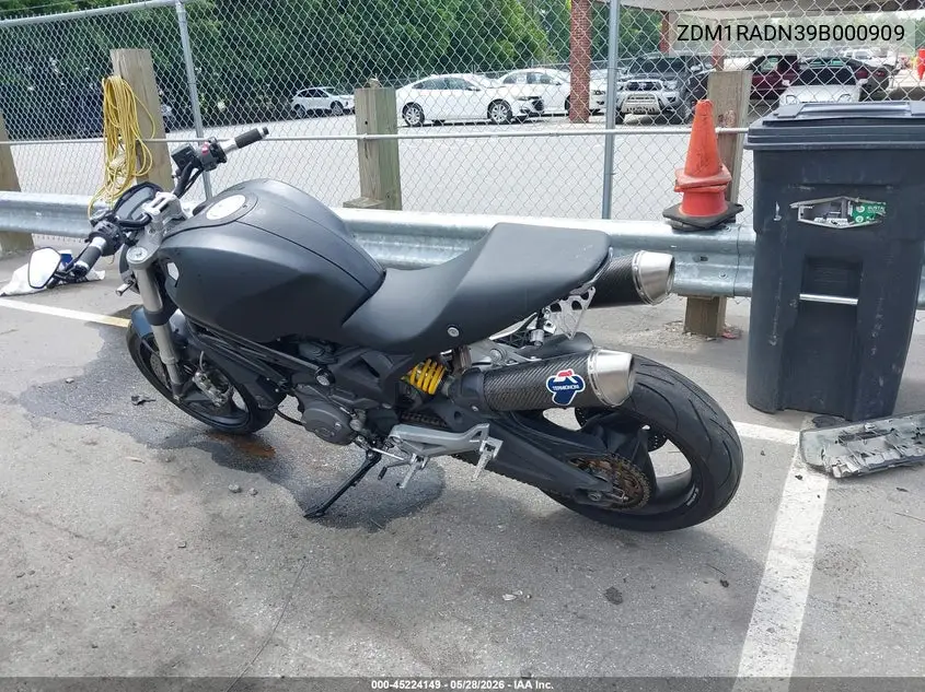 2009 Ducati Monster 696 VIN: ZDM1RADN39B000909 Lot: 45224149