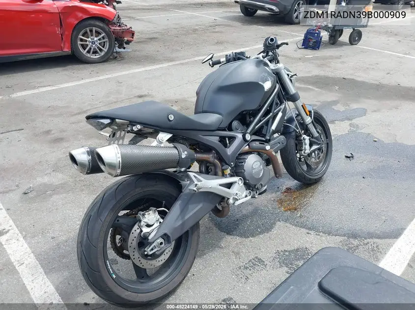 2009 Ducati Monster 696 VIN: ZDM1RADN39B000909 Lot: 45224149