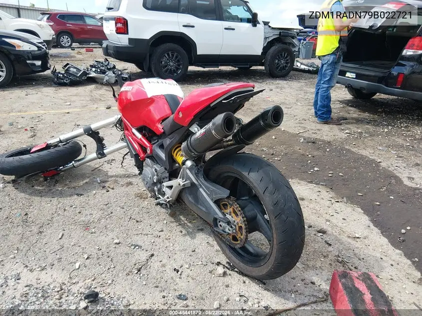 2009 Ducati Monster 696 VIN: ZDM1RADN79B022721 Lot: 45441870