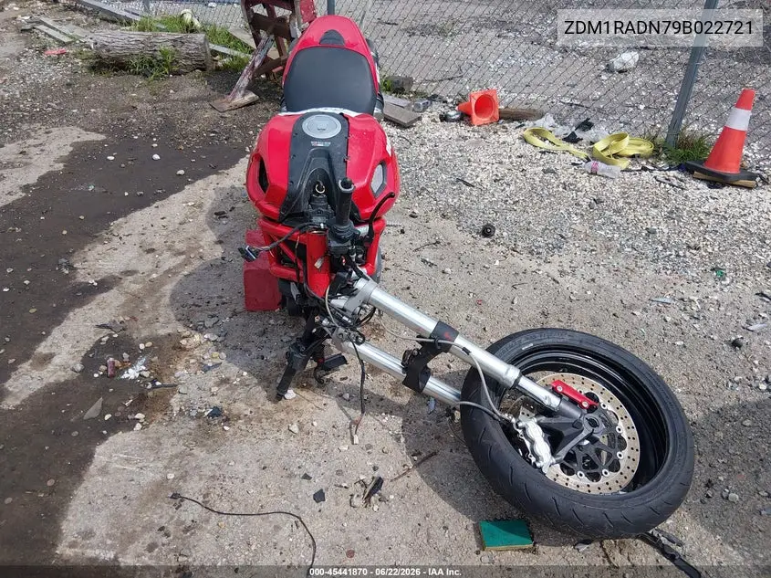 2009 Ducati Monster 696 VIN: ZDM1RADN79B022721 Lot: 45441870