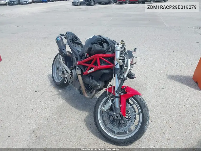 2009 Ducati Monster 1100/Base/S VIN: ZDM1RACP29B019079 Lot: 45448413