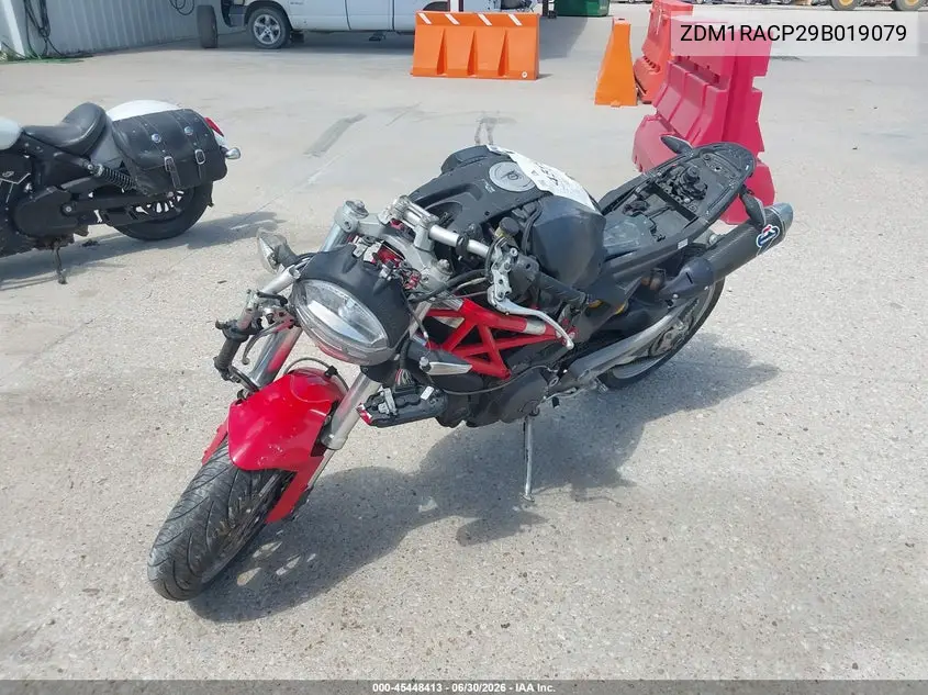 2009 Ducati Monster 1100/Base/S VIN: ZDM1RACP29B019079 Lot: 45448413