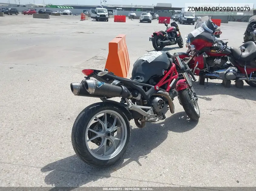 2009 Ducati Monster 1100/Base/S VIN: ZDM1RACP29B019079 Lot: 45448413
