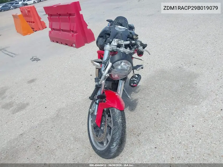 2009 Ducati Monster 1100/Base/S VIN: ZDM1RACP29B019079 Lot: 45448413