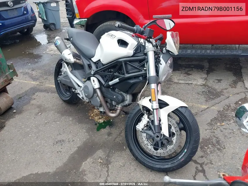 2009 Ducati Monster 696 VIN: ZDM1RADN79B001156 Lot: 45497848