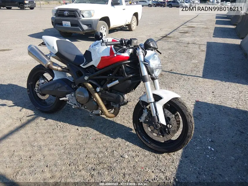 2009 Ducati Monster 696 VIN: ZDM1RADN99B016211 Lot: 45603503