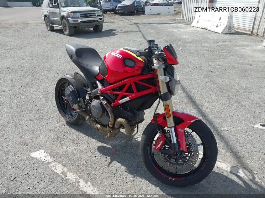 2012 Ducati Monster 1110 VIN: ZDM1RARR1CB060223 Lot: 44629609