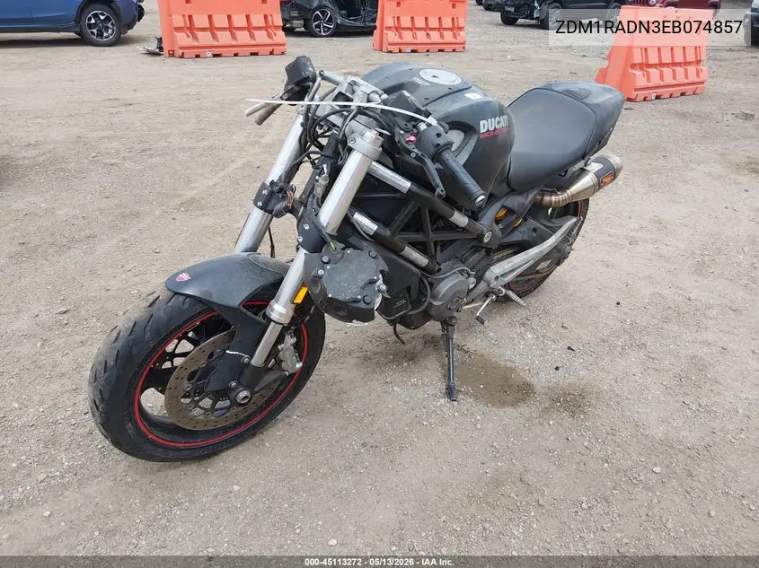2014 Ducati Monster 696 VIN: ZDM1RADN3EB074857 Lot: 45113272