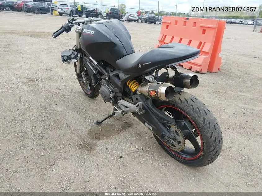 2014 Ducati Monster 696 VIN: ZDM1RADN3EB074857 Lot: 45113272