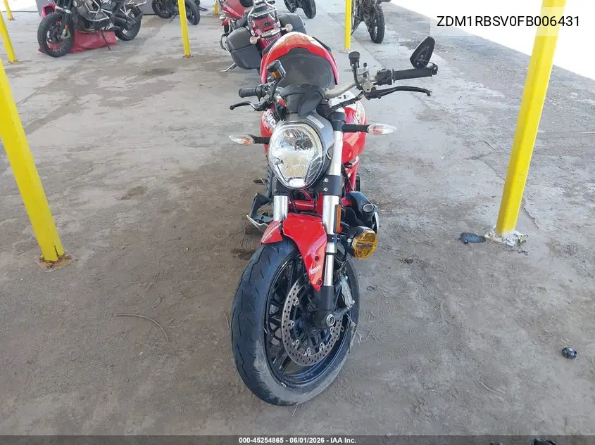 2015 Ducati Monster 1200 S VIN: ZDM1RBSV0FB006431 Lot: 45254865