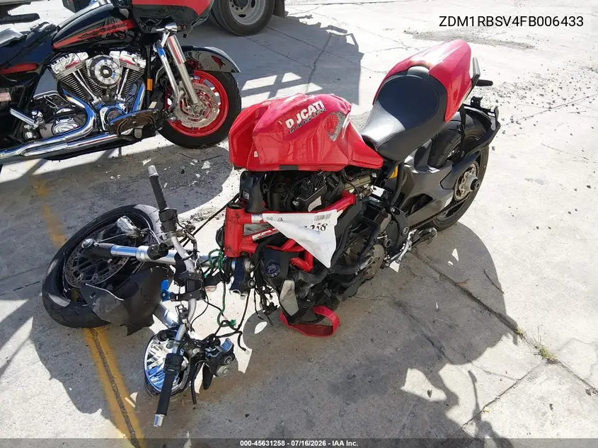 2015 Ducati Monster 1200 S VIN: ZDM1RBSV4FB006433 Lot: 45631258