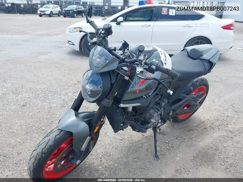 2023 Ducati Monster VIN: ZDMMAMDT8PB007243 Lot: 44862542