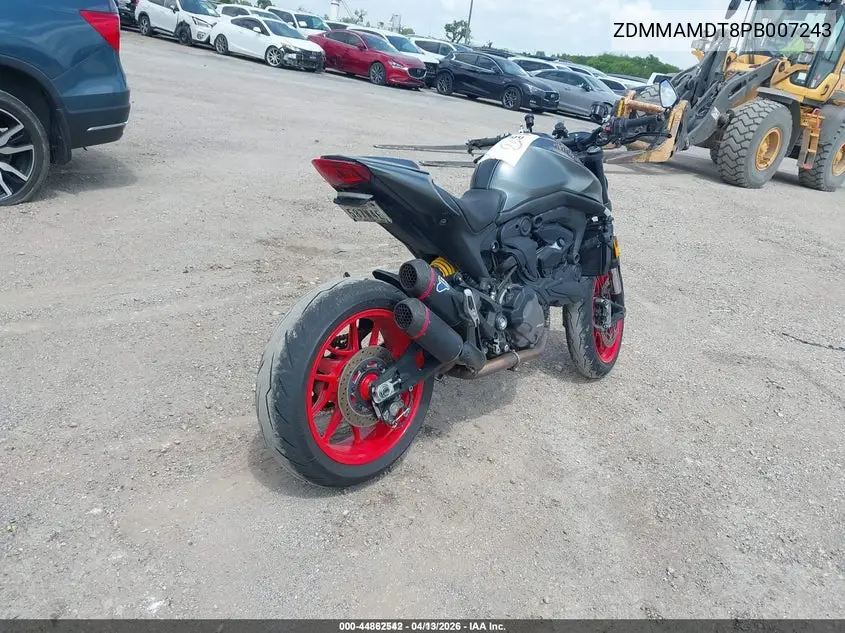 2023 Ducati Monster VIN: ZDMMAMDT8PB007243 Lot: 44862542