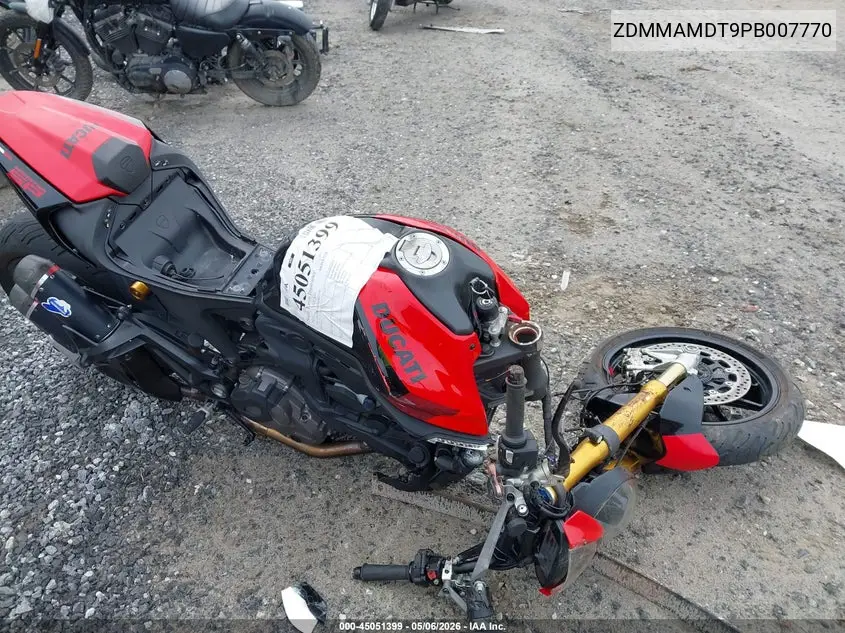 2023 Ducati Monster VIN: ZDMMAMDT9PB007770 Lot: 45051399