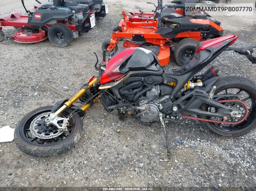 2023 Ducati Monster VIN: ZDMMAMDT9PB007770 Lot: 45051399
