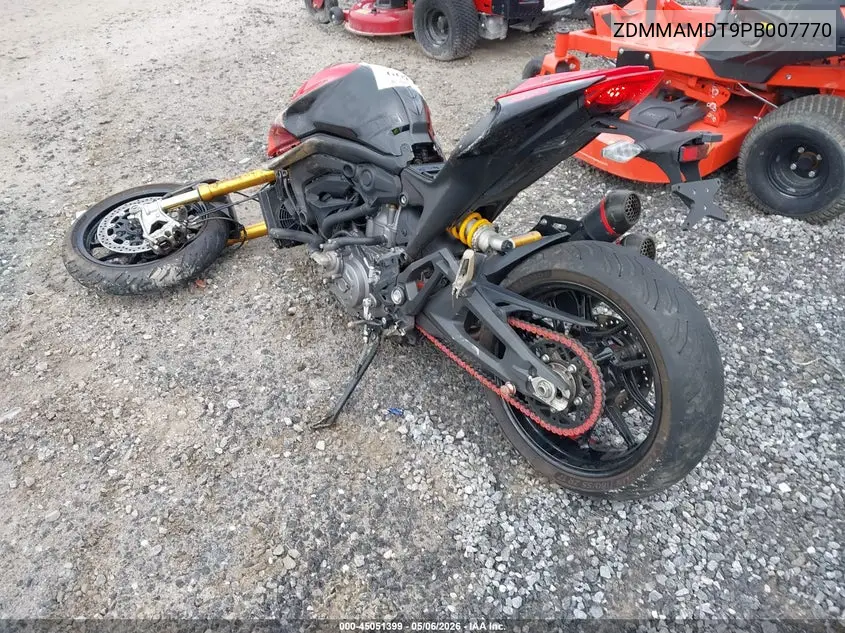 2023 Ducati Monster VIN: ZDMMAMDT9PB007770 Lot: 45051399