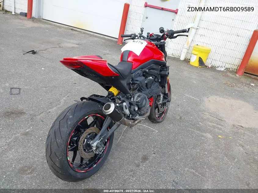 2024 Ducati Monster VIN: ZDMMAMDT6RB009589 Lot: 45196479