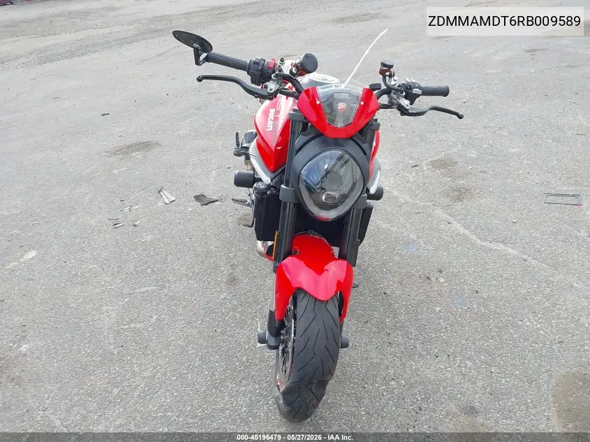 2024 Ducati Monster VIN: ZDMMAMDT6RB009589 Lot: 45196479
