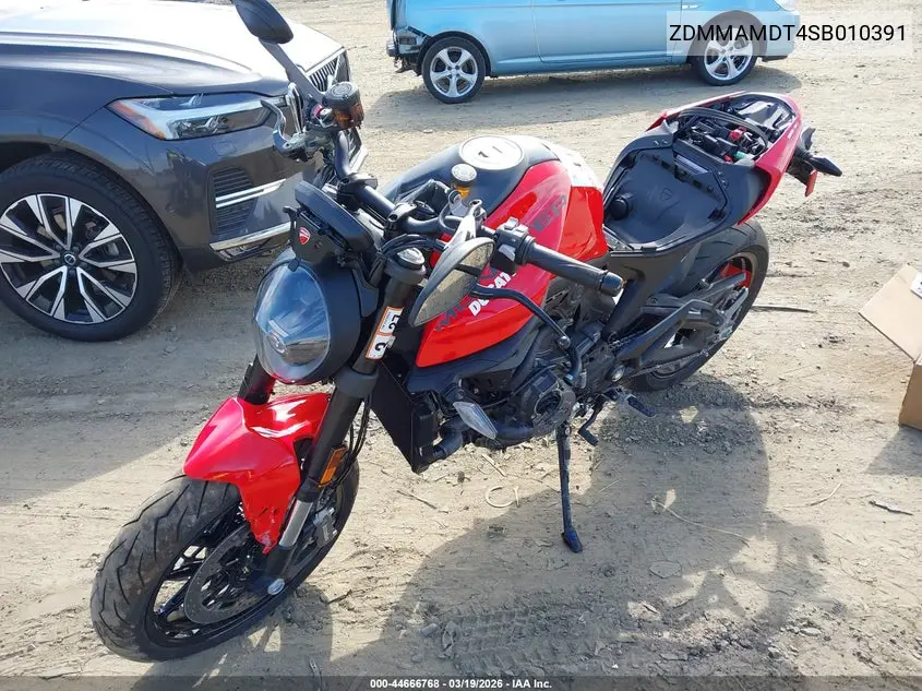 2025 Ducati Monster VIN: ZDMMAMDT4SB010391 Lot: 44666768
