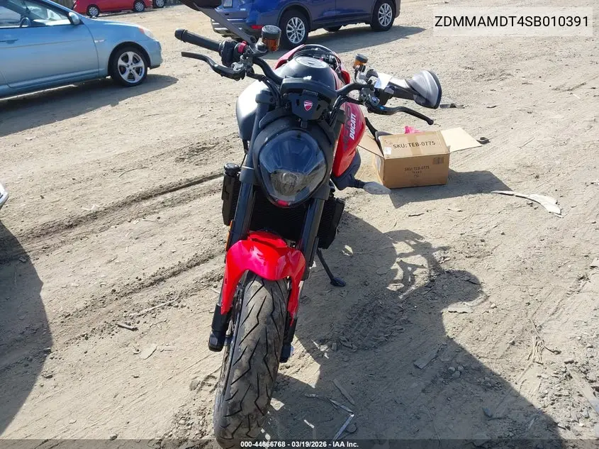 2025 Ducati Monster VIN: ZDMMAMDT4SB010391 Lot: 44666768