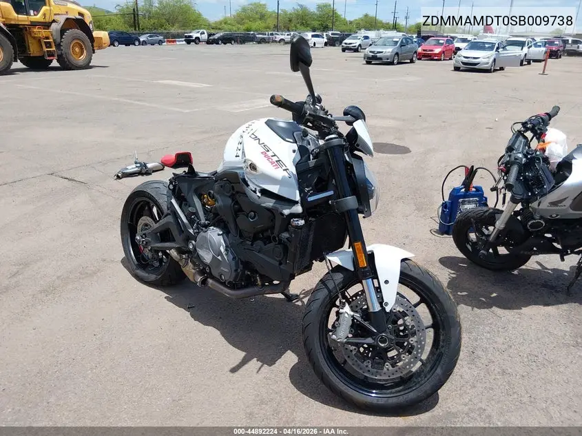 2025 Ducati Monster VIN: ZDMMAMDT0SB009738 Lot: 44892224