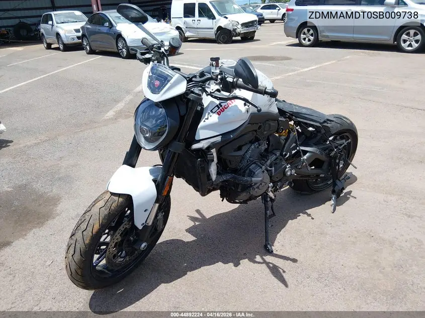 2025 Ducati Monster VIN: ZDMMAMDT0SB009738 Lot: 44892224