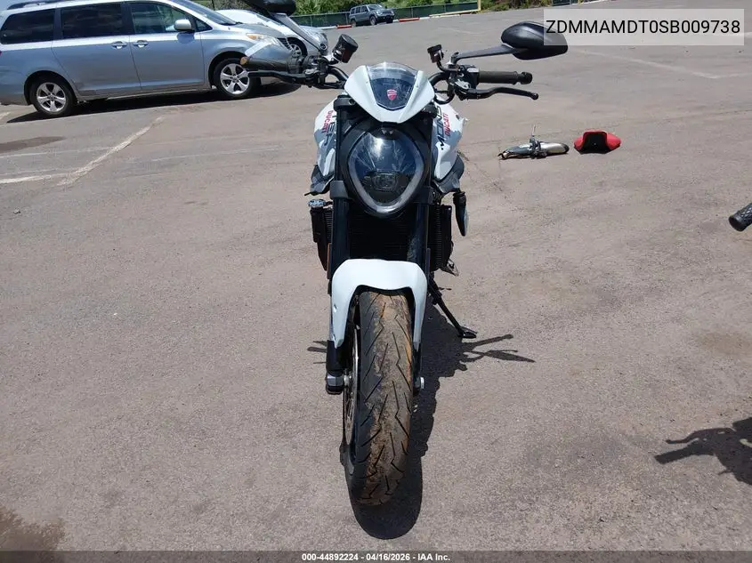 2025 Ducati Monster VIN: ZDMMAMDT0SB009738 Lot: 44892224