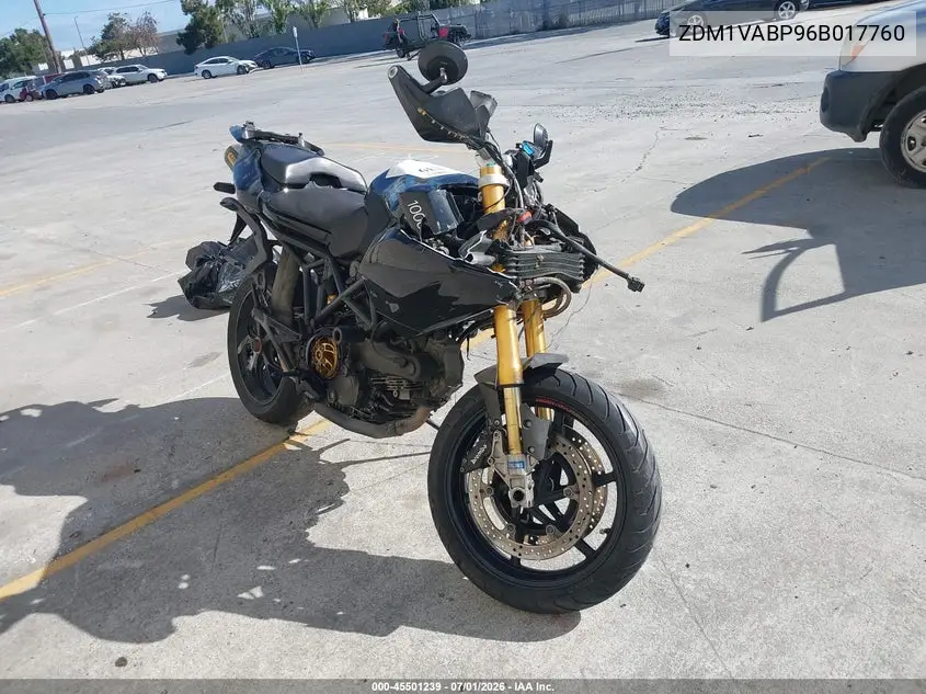 2006 Ducati Multistrada 1000 Ds VIN: ZDM1VABP96B017760 Lot: 45501239