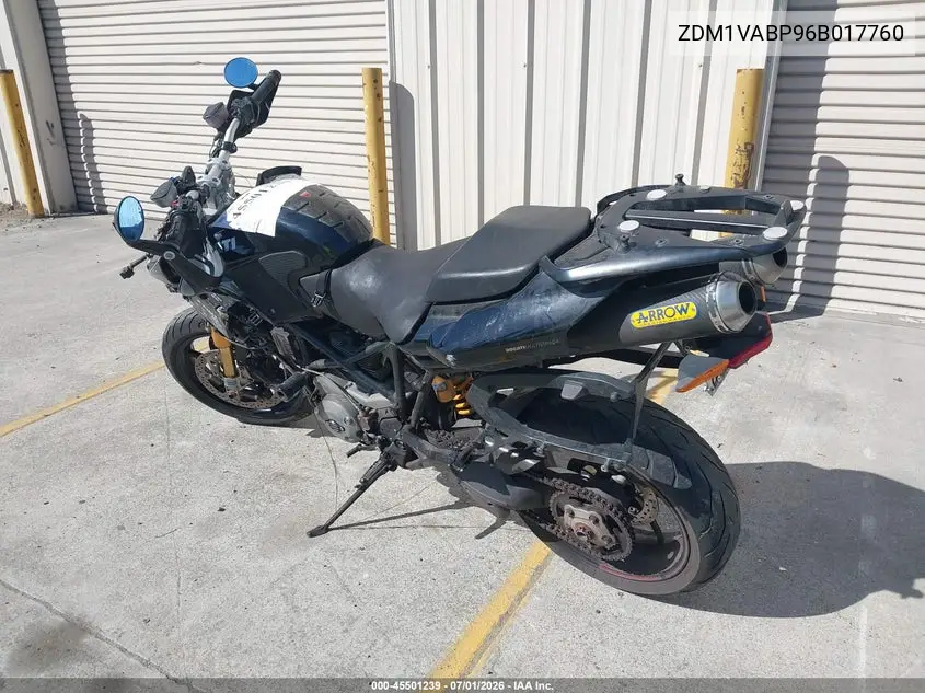 2006 Ducati Multistrada 1000 Ds VIN: ZDM1VABP96B017760 Lot: 45501239