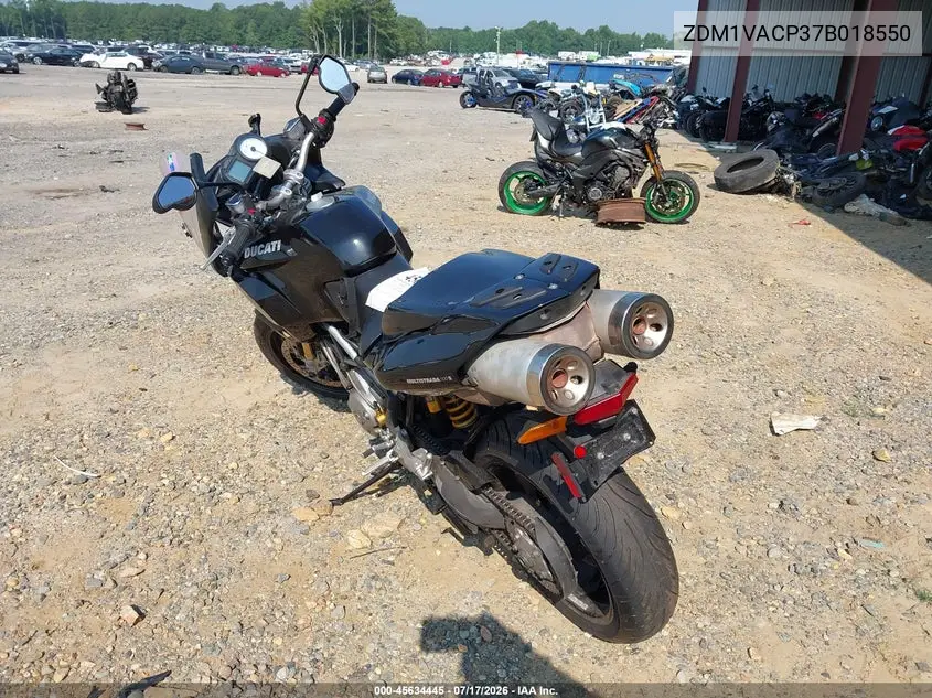 2007 Ducati Multistrada 1100 VIN: ZDM1VACP37B018550 Lot: 45634445