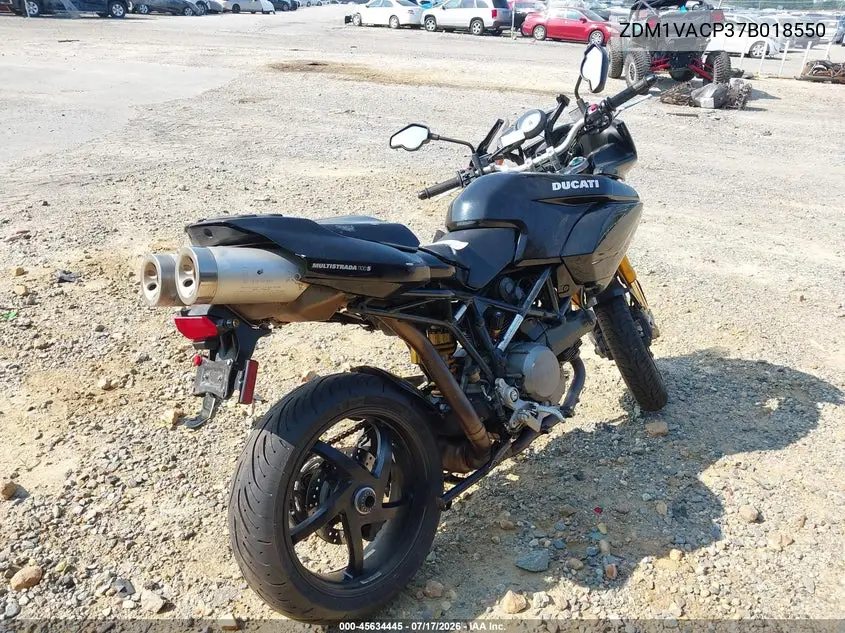 2007 Ducati Multistrada 1100 VIN: ZDM1VACP37B018550 Lot: 45634445